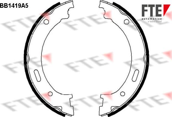 FTE BB1419A5 - Brake Shoe Set, parking brake autospares.lv