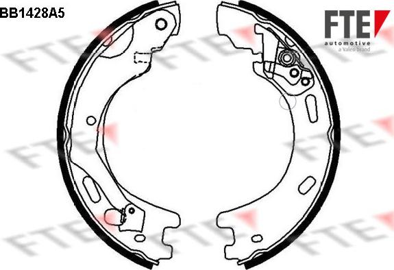 FTE 9100155 - Brake Shoe Set, parking brake autospares.lv