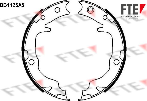 FTE 9100153 - Brake Shoe Set, parking brake autospares.lv