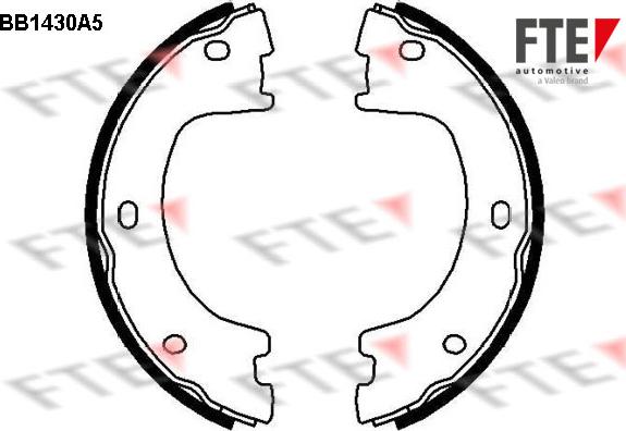 FTE BB1430A5 - Brake Shoe Set, parking brake autospares.lv