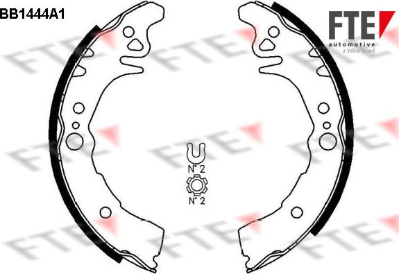 FTE 9100167 - Brake Shoe Set autospares.lv