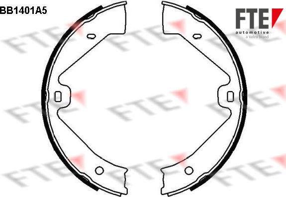 FTE 9100136 - Brake Shoe Set, parking brake autospares.lv