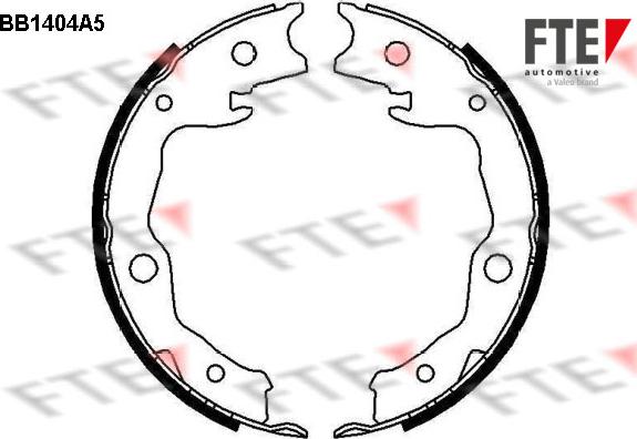 FTE BB1404A5 - Brake Shoe Set, parking brake autospares.lv