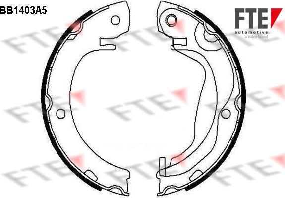 FTE 9100137 - Brake Shoe Set, parking brake autospares.lv