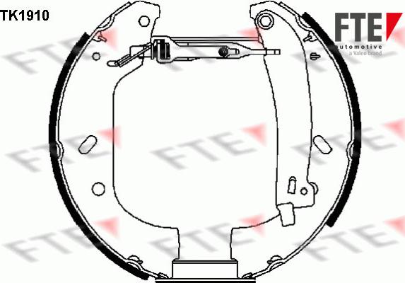 FTE 9110009 - Brake Shoe Set autospares.lv
