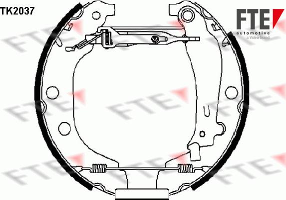 FTE 9110016 - Brake Shoe Set autospares.lv