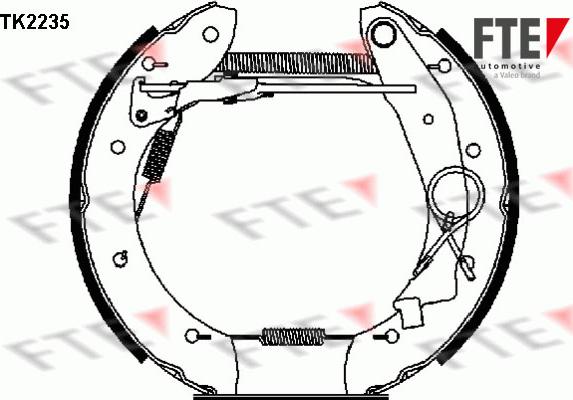 FTE 9110022 - Brake Shoe Set autospares.lv