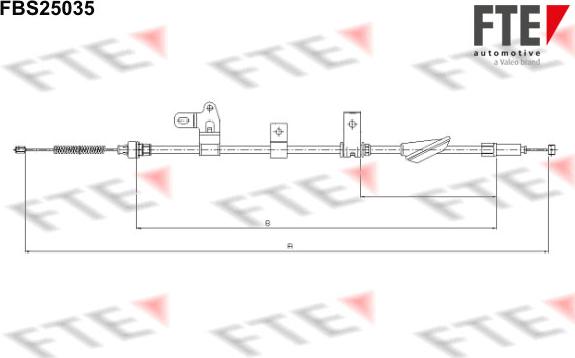 FTE 9250624 - Cable, parking brake autospares.lv