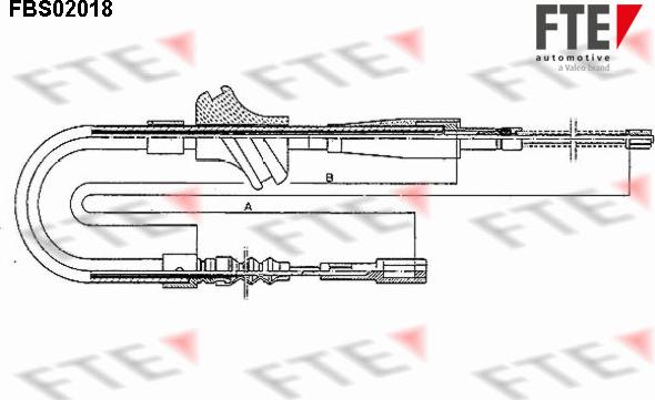 FTE FBS02018 - Cable, parking brake autospares.lv