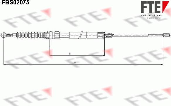 FTE FBS02075 - Cable, parking brake autospares.lv