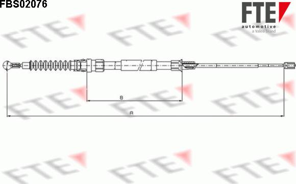 FTE 9250077 - Cable, parking brake autospares.lv