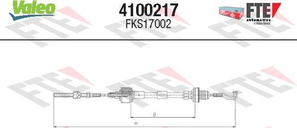 FTE 4100217 - Clutch Cable autospares.lv