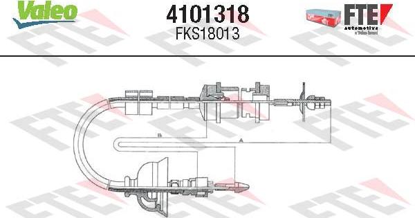 FTE 4101318 - Clutch Cable autospares.lv
