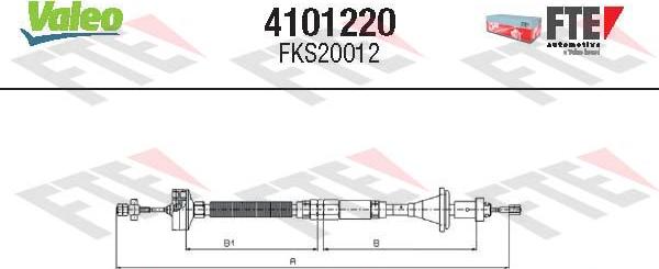 FTE 4101220 - Clutch Cable autospares.lv