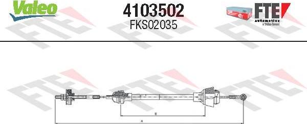 FTE 4103502 - Clutch Cable autospares.lv
