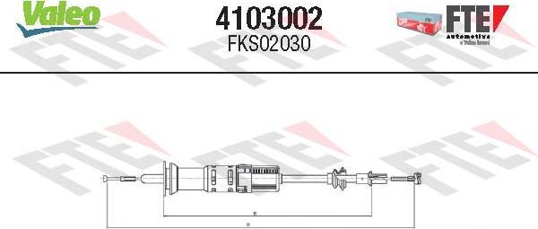 FTE 4103002 - Clutch Cable autospares.lv