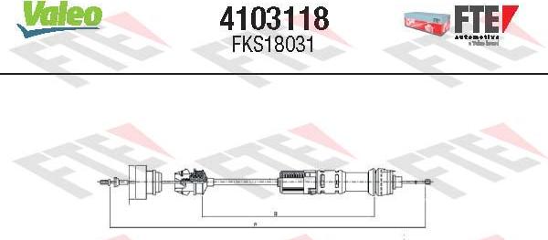 FTE 4103118 - Clutch Cable autospares.lv