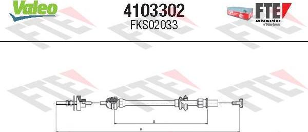FTE 4103302 - Clutch Cable autospares.lv