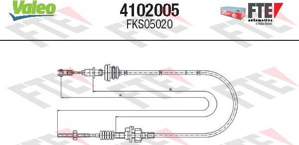 FTE 4102005 - Clutch Cable autospares.lv