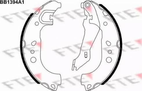 FTE BB1394A1 - Brake Shoe Set autospares.lv