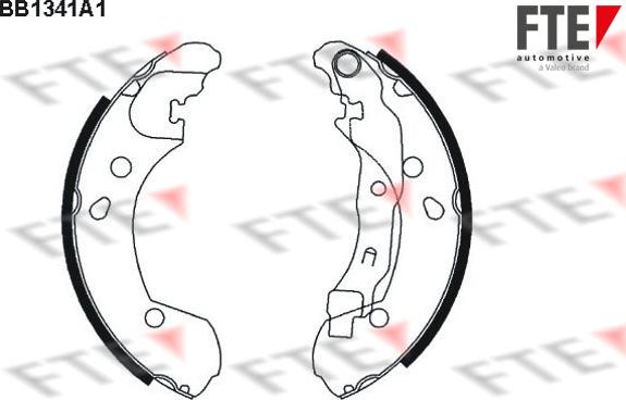 FTE BB1341A1 - Brake Shoe Set autospares.lv