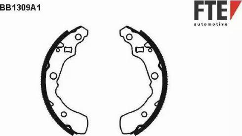 FTE BB1309A1 - Brake Shoe Set autospares.lv