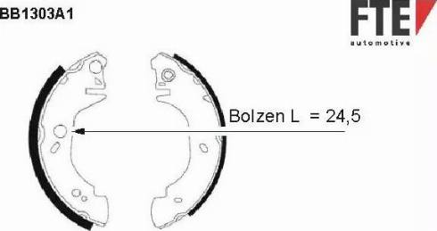 FTE BB1303A1 - Brake Shoe Set autospares.lv