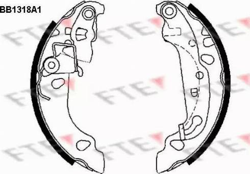 FTE BB1318A1 - Brake Shoe Set autospares.lv