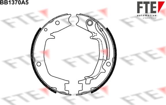 FTE BB1370A5 - Brake Shoe Set, parking brake autospares.lv