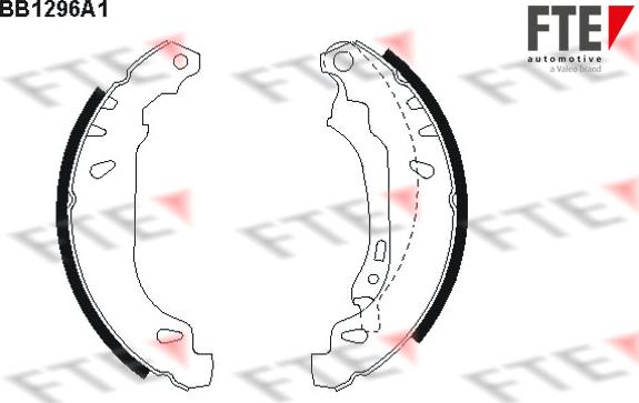 FTE BB1296A1 - Brake Shoe Set autospares.lv