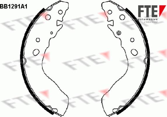 FTE BB1291A1 - Brake Shoe Set autospares.lv