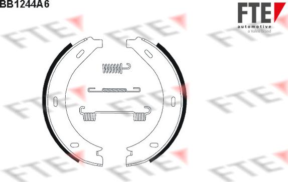 FTE BB1244A6 - Brake Shoe Set, parking brake autospares.lv