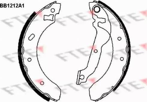 FTE BB1212A1 - Brake Shoe Set autospares.lv