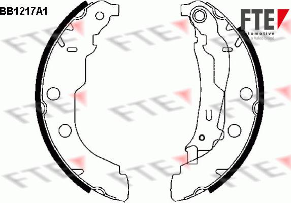 FTE BB1217A1 - Brake Shoe Set autospares.lv