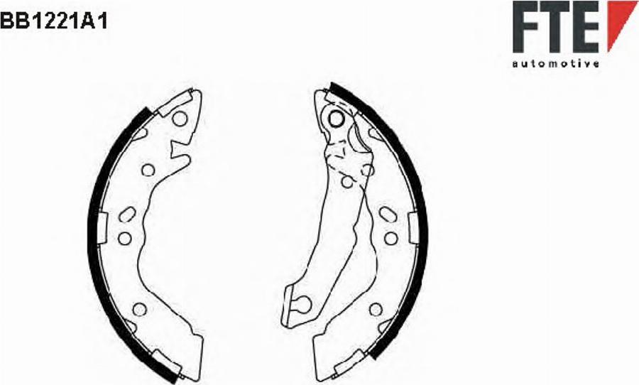 FTE BB 1221 A1 - Brake Shoe Set autospares.lv