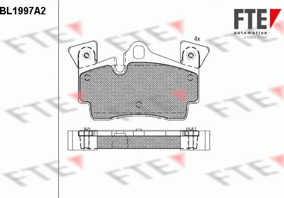 FTE BL1997A2 - Brake Pad Set, disc brake autospares.lv