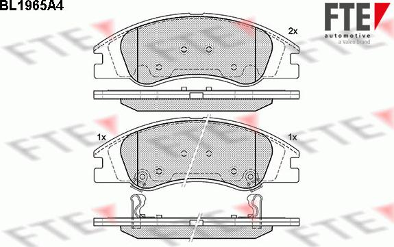 FTE BL1965A4 - Brake Pad Set, disc brake autospares.lv