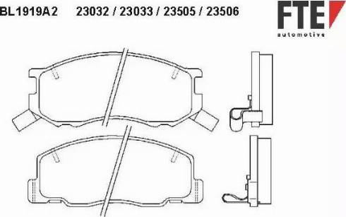 FTE BL1919A2 - Brake Pad Set, disc brake autospares.lv