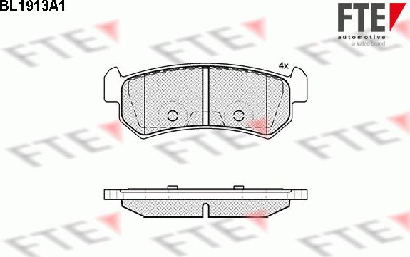 FTE BL1913A1 - Brake Pad Set, disc brake autospares.lv