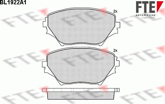 FTE BL1922A1 - Brake Pad Set, disc brake autospares.lv