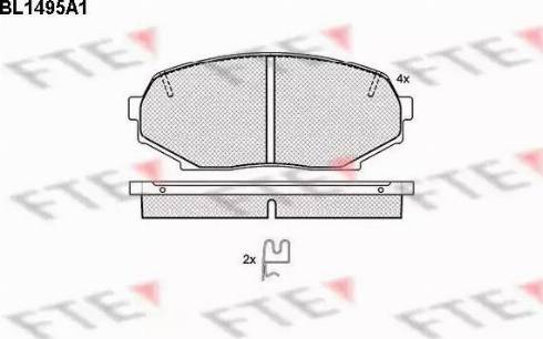 FTE BL1495A1 - Brake Pad Set, disc brake autospares.lv