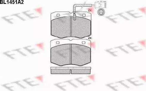 FTE BL1451A2 - Brake Pad Set, disc brake autospares.lv