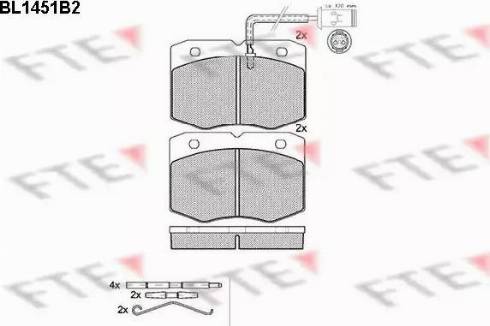 FTE BL1451B2 - Brake Pad Set, disc brake autospares.lv