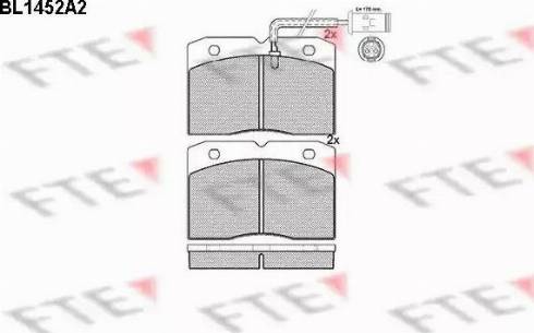 FTE BL1452A2 - Brake Pad Set, disc brake autospares.lv