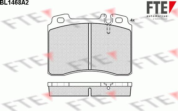 FTE BL1468A2 - Brake Pad Set, disc brake autospares.lv