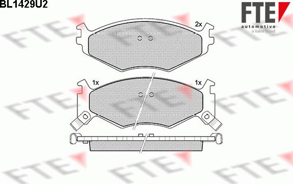 FTE BL1429U2 - Brake Pad Set, disc brake autospares.lv