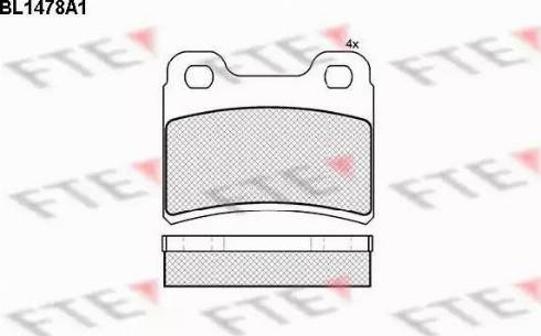 FTE BL1478A1 - Brake Pad Set, disc brake autospares.lv