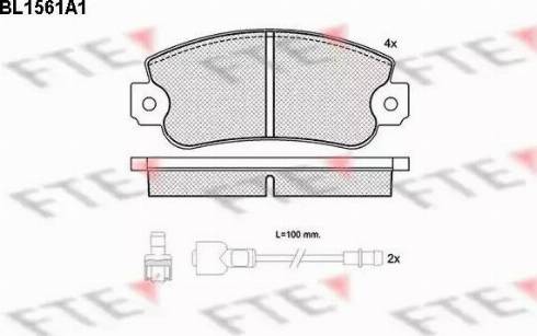 FTE BL1561A1 - Brake Pad Set, disc brake autospares.lv