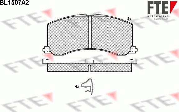 FTE BL1507A2 - Brake Pad Set, disc brake autospares.lv