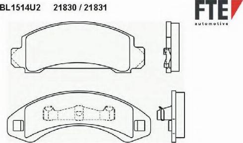 FTE BL1514U2 - Brake Pad Set, disc brake autospares.lv